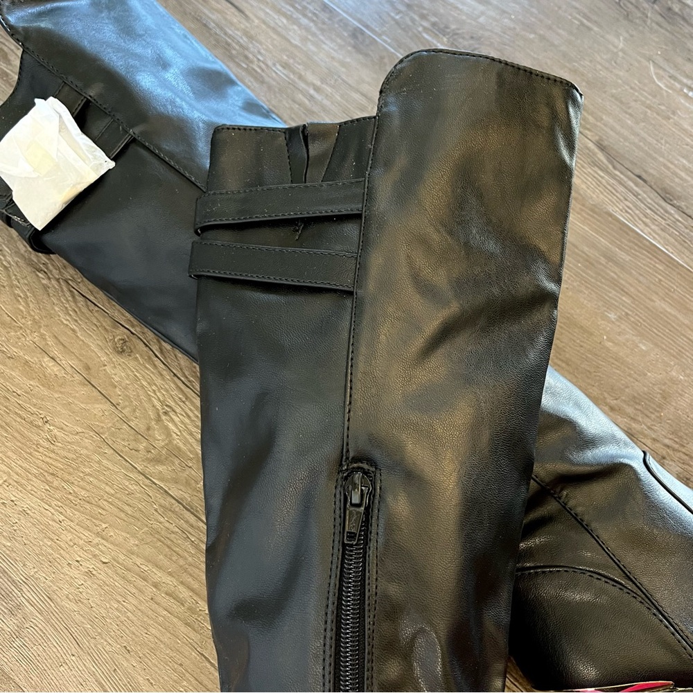 NWT Material Girl MRozie Black Over the Knee Boots - Picture 10 of 16